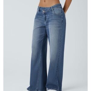 HALARA Denim Blue Flare Jeans size Medium Tall